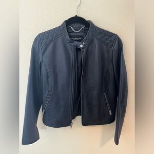Marc New York by Andrew Marc women’s black leather motorcycle jacket size Small